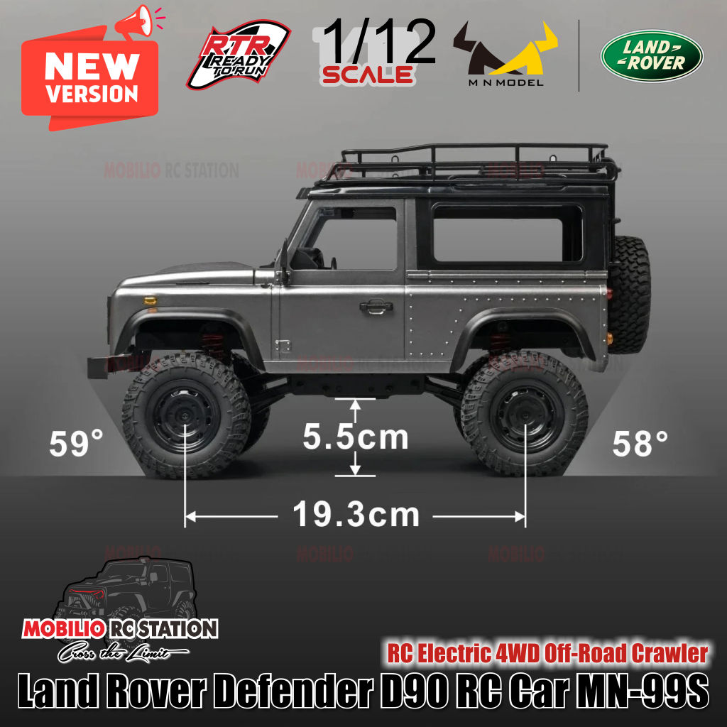 Jual RC MN99S 1/12 Rock Crawler Model D90 Offroad 4WD Full Propo RTR ...