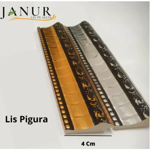Lis Pigura PVC / Lis Plafon Motiv Uk P 2 M x L 4 CM / 1'batang baja marga wonogiri