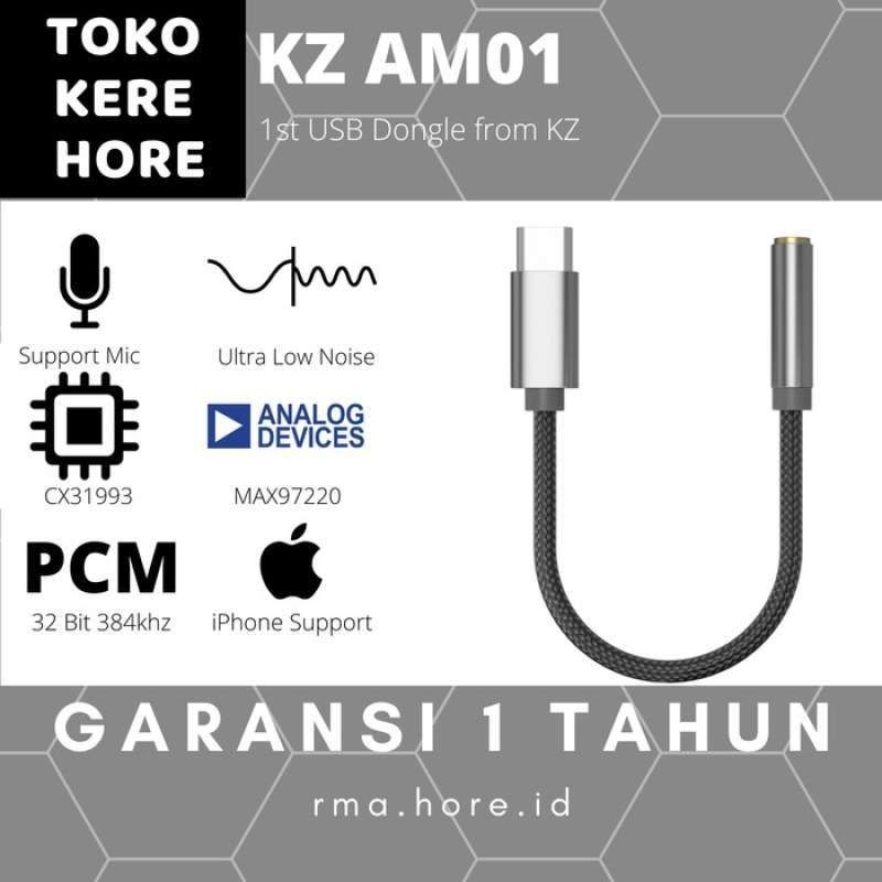Jual KZ AM01 USB DAC AMP CX31993 MAX97220 USB Type-C to Jack 3.5mm ...