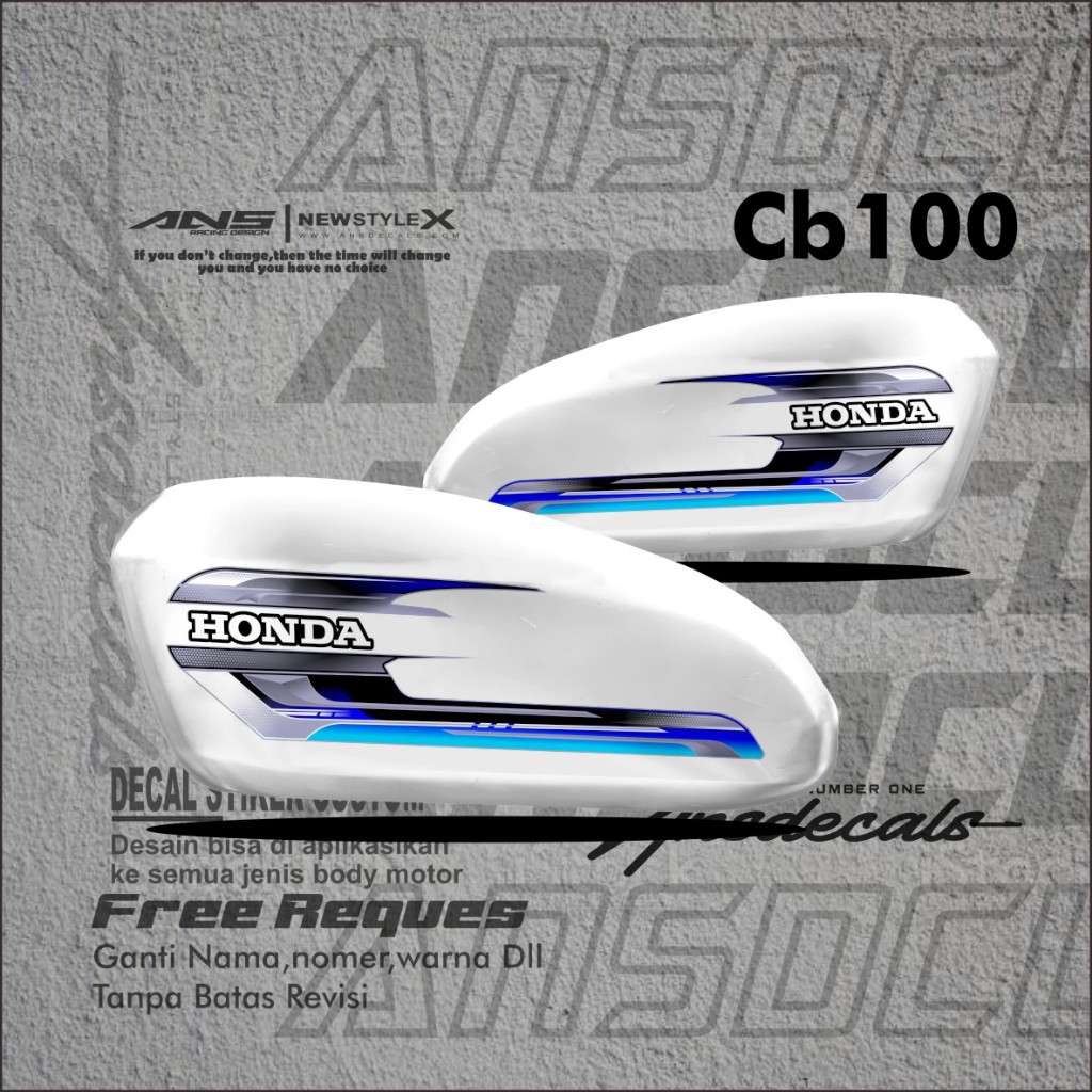 Jual Sticker CB 125 TRANSPARAN Striping CB 100 variasi Striping CB ...