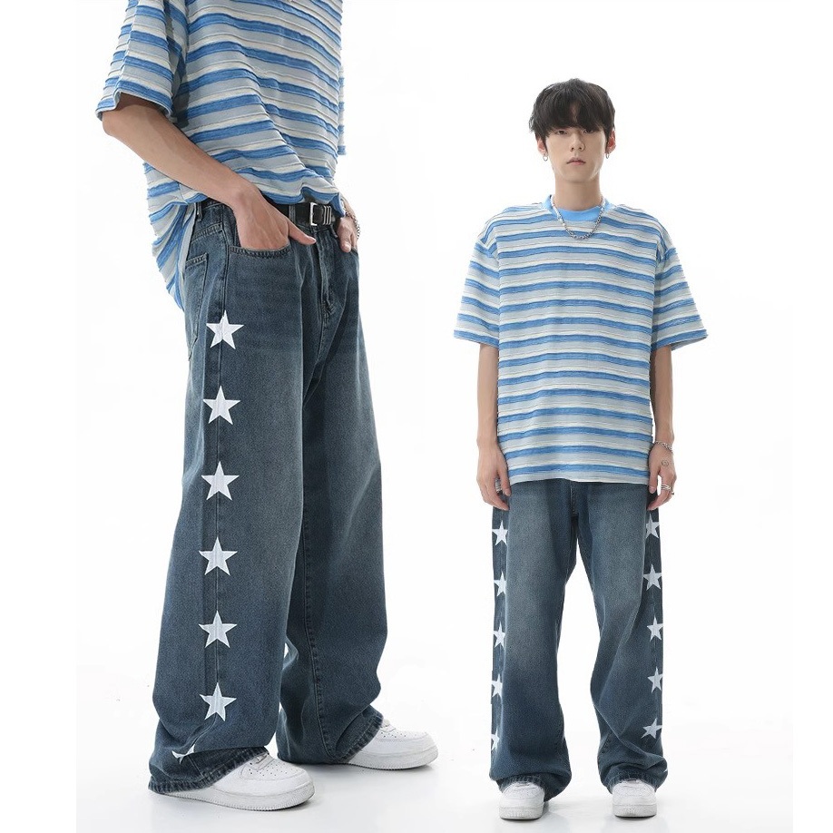 Jual KeyBoy celana baggy pria panjang straight kulot jeans celana ...
