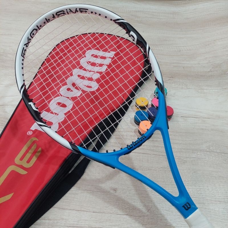 Jual RAKET TENIS WILSON EXCLUSIVE 103 BLUE BEGGINER FREE GRIP | Shopee ...