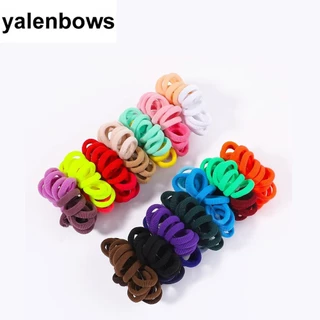 50 Pcs/set Warna Dasar Nilon Dasar Ikatan Rambut Elastis Untuk Bayi Perempuan Kuncir Ponytail Pegang Scrunchie Karet Band Anak -anak Aksesoris Rambut