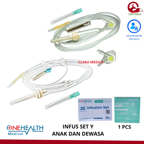 Jual Onehealth Infus Set Y Infusion Lengkap Type Y Jarum Infus Anak ...
