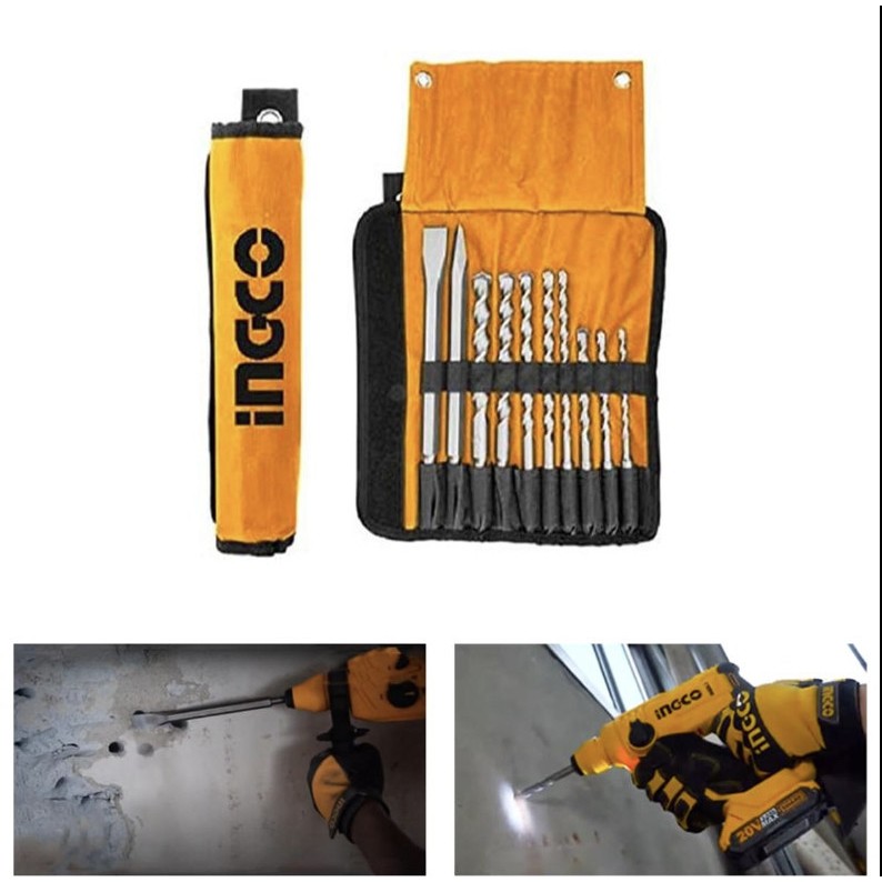 Jual Mata Bor Bobok Chisel SDS Plus 10pcs Set INGCO AKD2101 Beton 6 ...