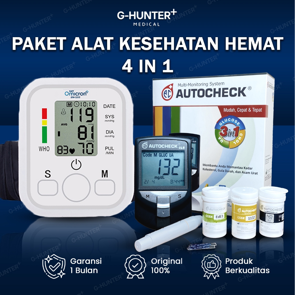 Jual Paket Bundling 4 In 1 Tensimeter Digital Dan Autocheck / Autocheck ...