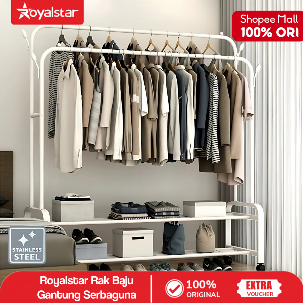 Jual Royalstar Rak Baju Gantung Serbaguna / Stand Hanger / Rak Pakaian ...