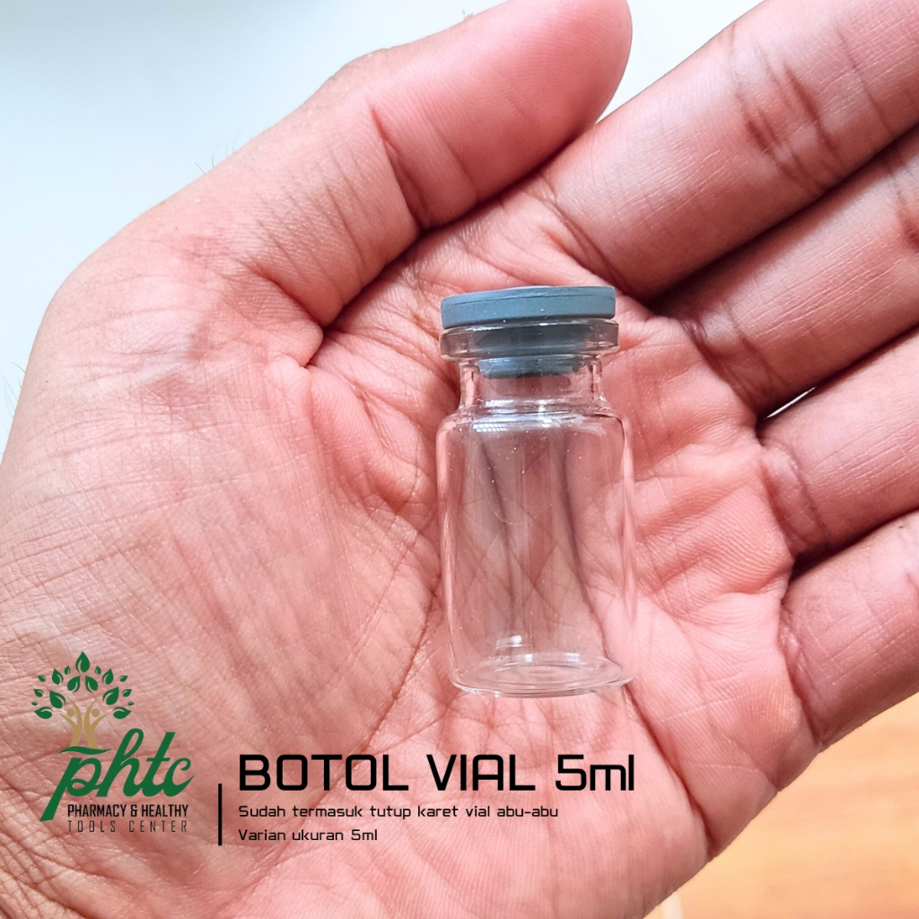 Jual Botol Vial + Tutup Karet l Botol Bening Kecil | Shopee Indonesia
