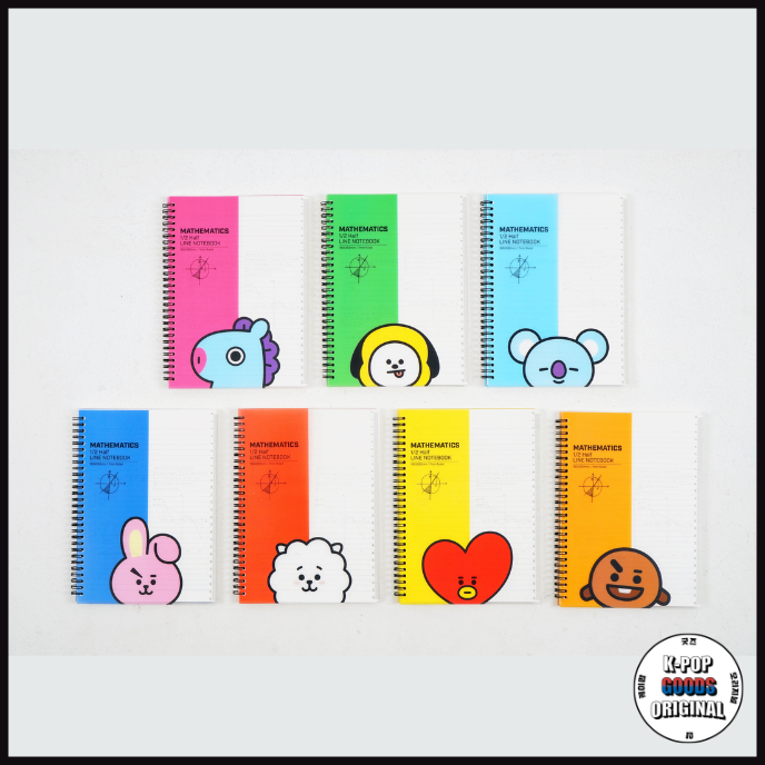 Jual BT21 PP Mathematics Notebook Koya/ BT21 PP Mathematics Half Line ...