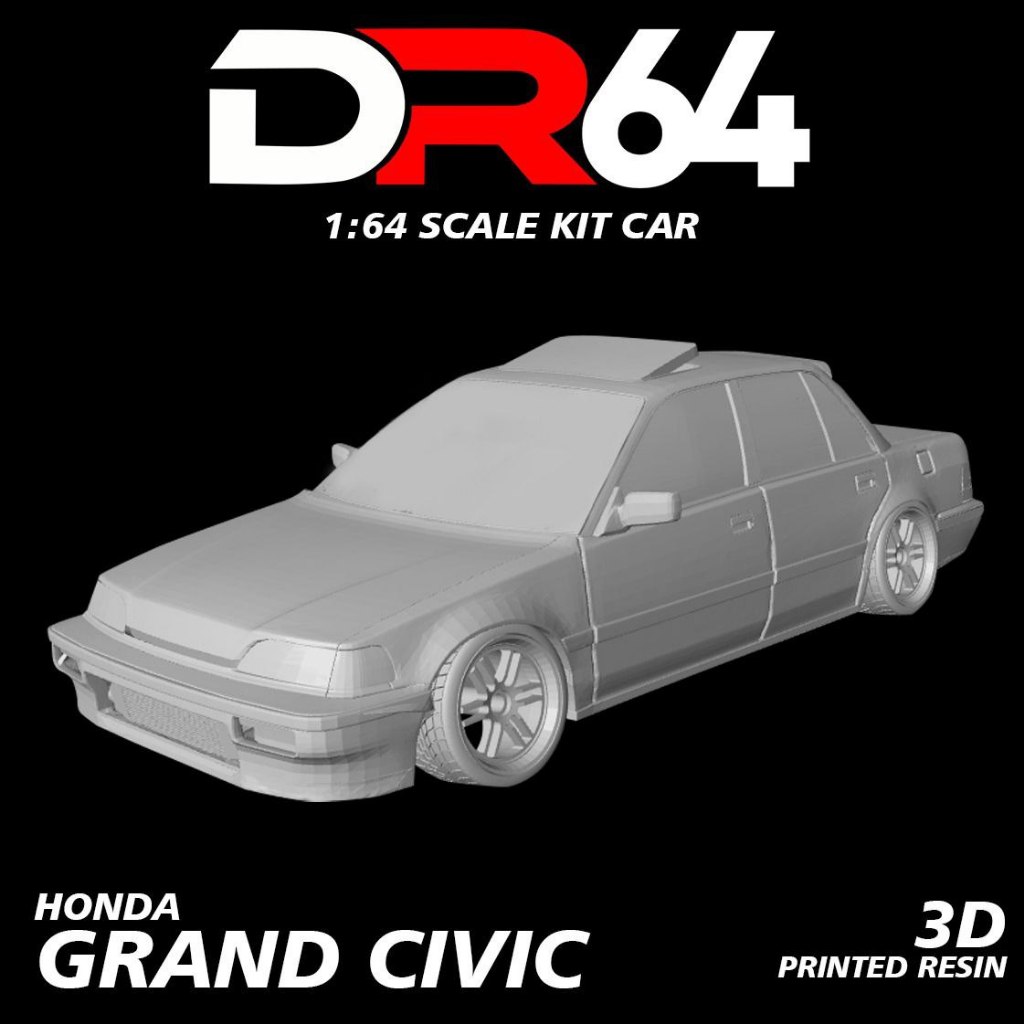Jual DR64 Kit Car 1/64 scale Honda Civic Grand / Hotwheel Toyota Kijang ...
