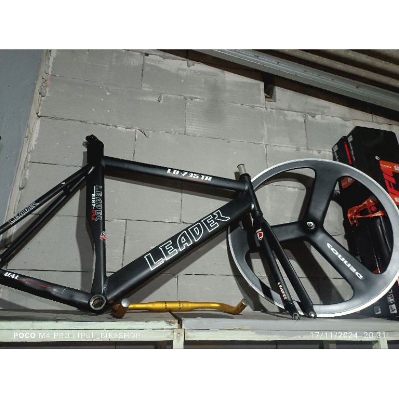 Jual frameset fixie leader ld-735TR alloy ultralight | Shopee Indonesia