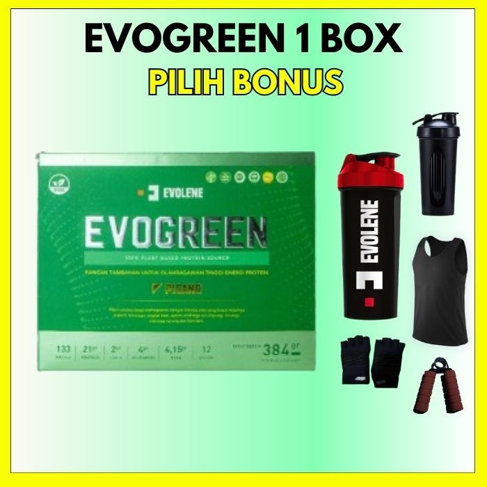 Jual EVOGREEN 1 BOX ISI 12 SACHET RASA PISANG BPOM HALAL BY EVOLENE ...