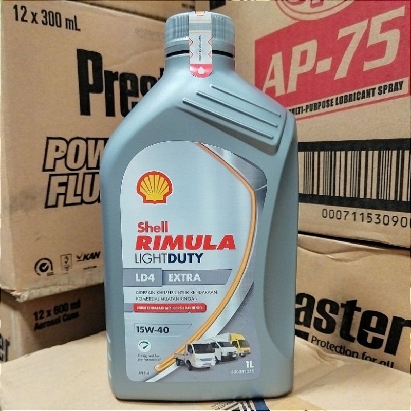 Jual OLI MESIN MOBIL DIESEL SHELL RIMULA LD4 LD 4 EXTRA LIGHT DUTY 15W ...