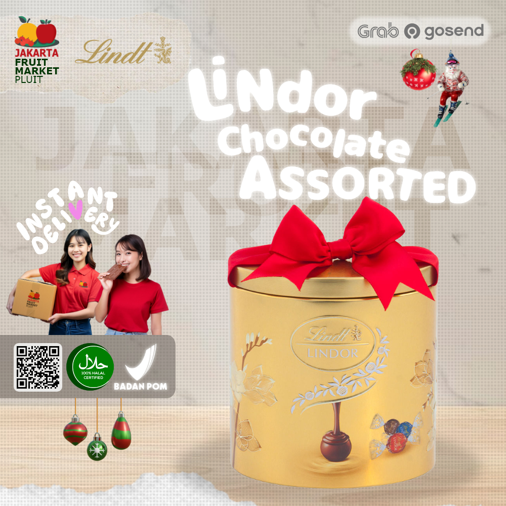 Jual LINDT LINDOR 3D OVAL TIN coklat natal edisi special edition