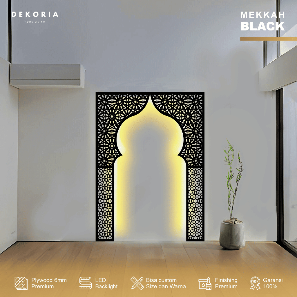 Jual Mihrab Mushola Rumah Estetik Islamic + LED | MEKKAH | Shopee Indonesia