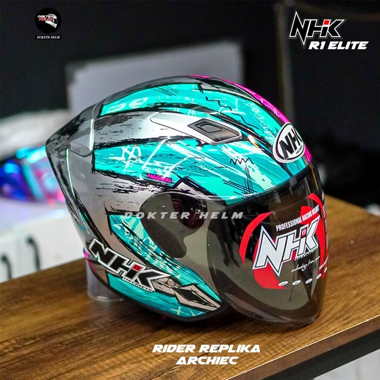 Jual NHK R1 ELITE RIDER REPLIKA ARCHIE CHROME SILVER ORIGINAL | NHK ...
