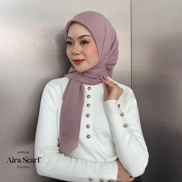 Radwah Aira Scarf Hijab Segi Empat Polos Voal Anti Air Hijab Segi Empat