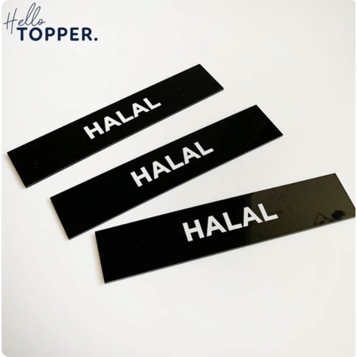 Jual Sign Akrilik HALAL | Sign Board Printed UV | Halal Sign | Shopee ...