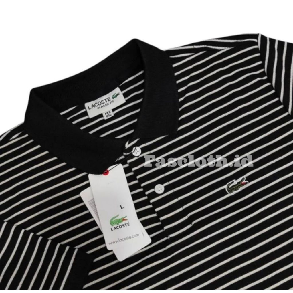 Jual Kaos Kerah Salur Premium Polo Shirt Pria Kaos Kerah Polo Logo