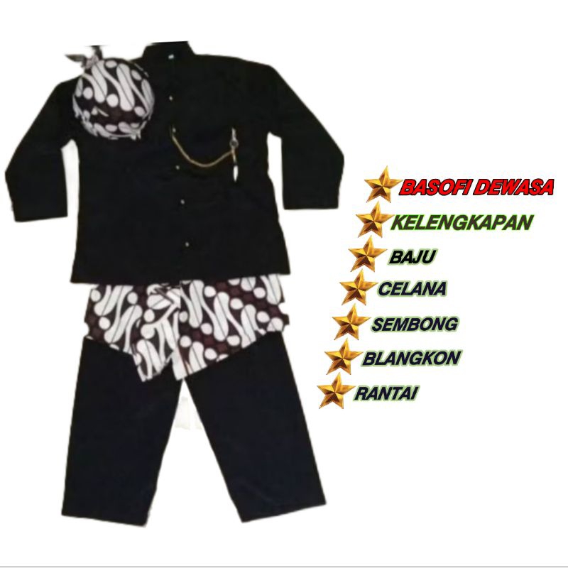 Jual BAJU BASOFI DEWASA BAJU ADAT JAWA TIMURAN Komplit dan Komplit ...