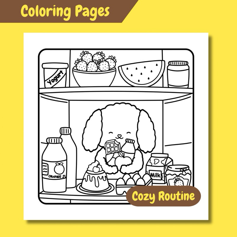 Jual Coloring Pages Cozy Routine - Lembar Mewarnai | Shopee Indonesia