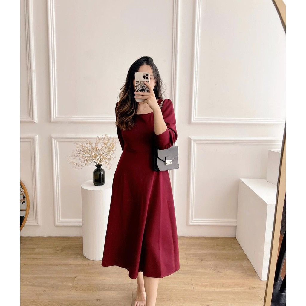 Jual Dtess Formal Bj Natal Kekinian Dresh Wanita Dewasa Baju Dress ...