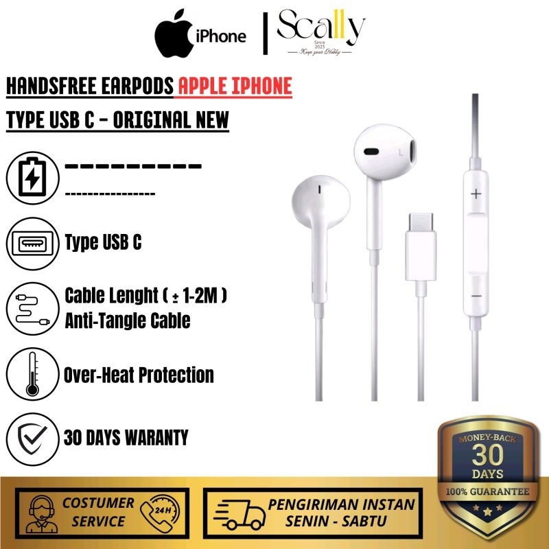 Jual EarPods Usb Type C Original New | Shopee Indonesia