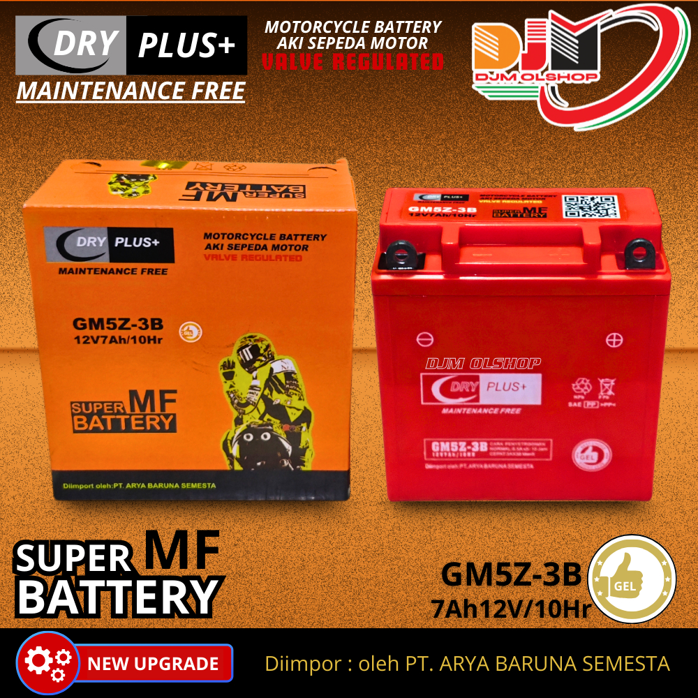 Aki Kering MF Mio Grand Supra GM5Z-3B 12V7Ah/10hr Dry plus