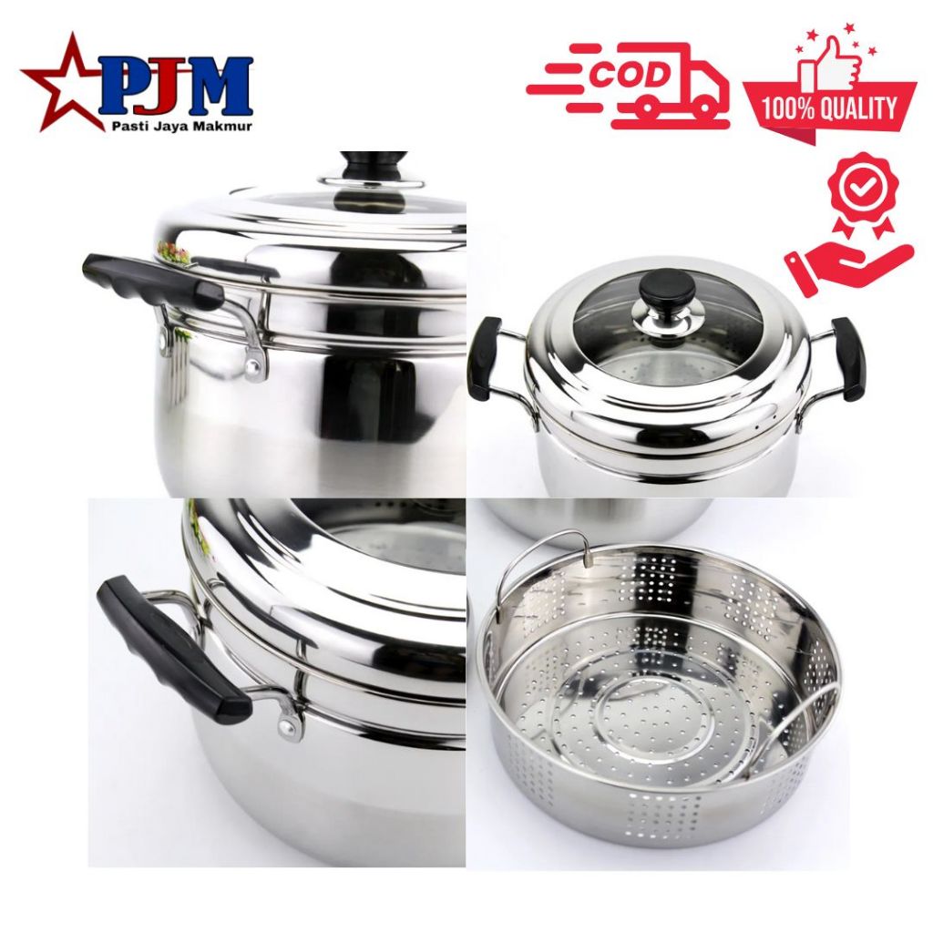 Jual PANCI REBUS KUKUS/Panci Rebus Kukus/Panci Kukus Steamer Stainless ...