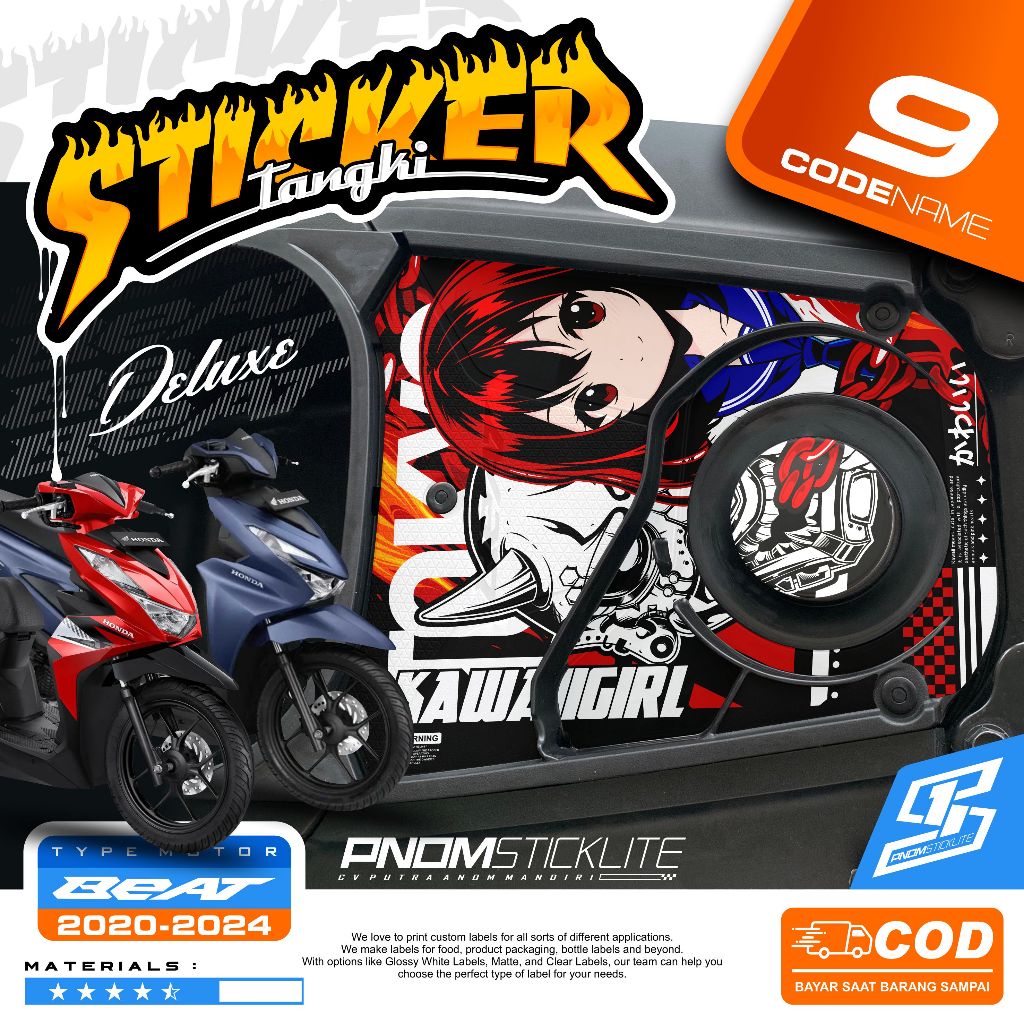 Jual STIKER VARIASI TANGKI BEAT DELUXE NEW / BEAT NEW CBS 2020 - 2024 ...