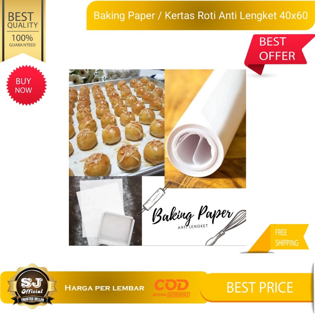 Jual Baking Paper / Kertas Roti Anti Lengket 40x60 | Shopee Indonesia