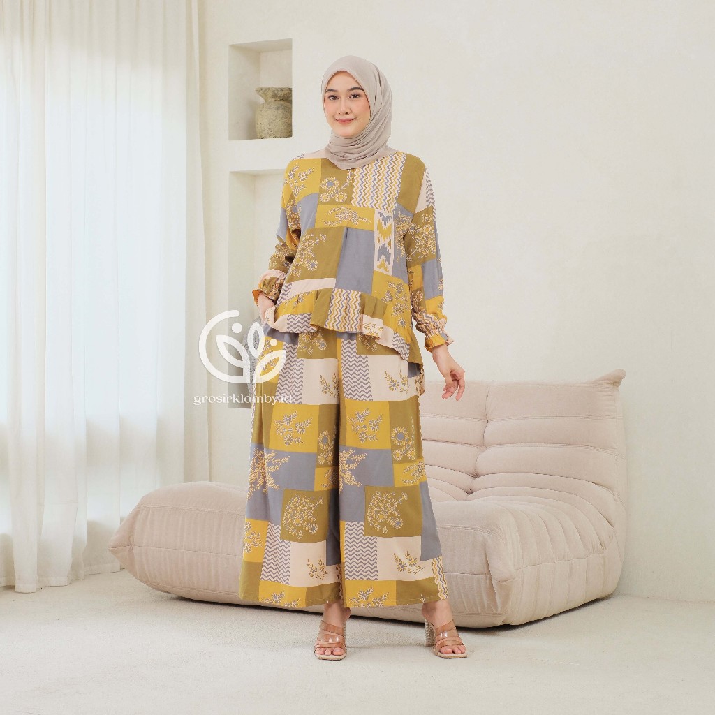 Jual One Set Samira Rayon Batik Premium Jumbo Rempel Busui Nyaman ...