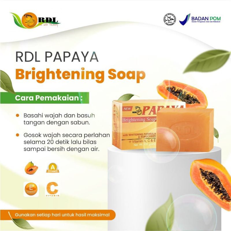 Jual Papaya RDL Brightening Soap Made in Philippines 135 gr Original ...