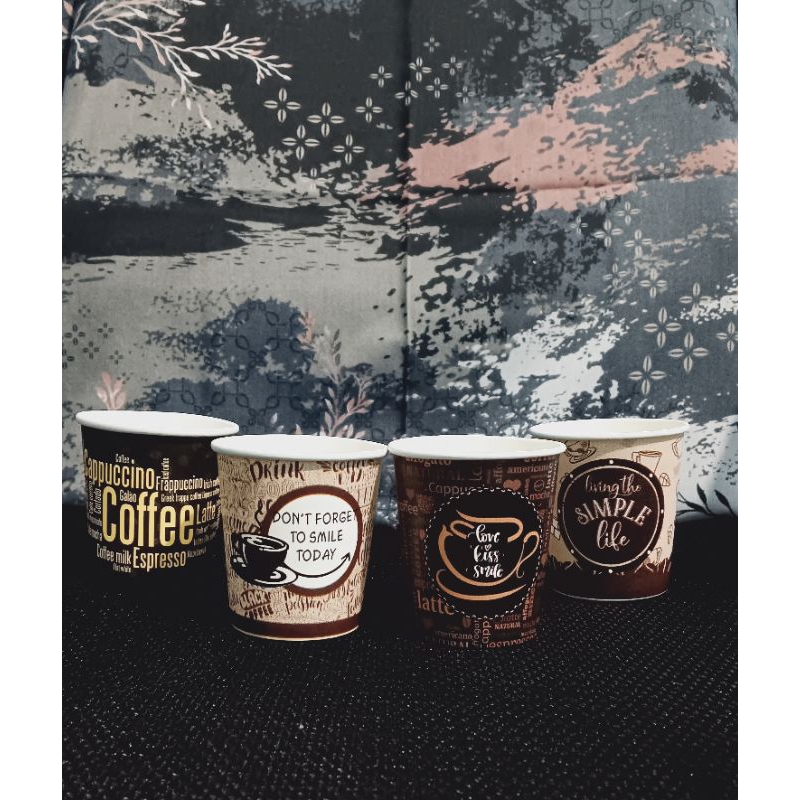 Jual Paper Cup Motif 6.5 OZ Tahan Panas isi 50 pcs | Shopee Indonesia