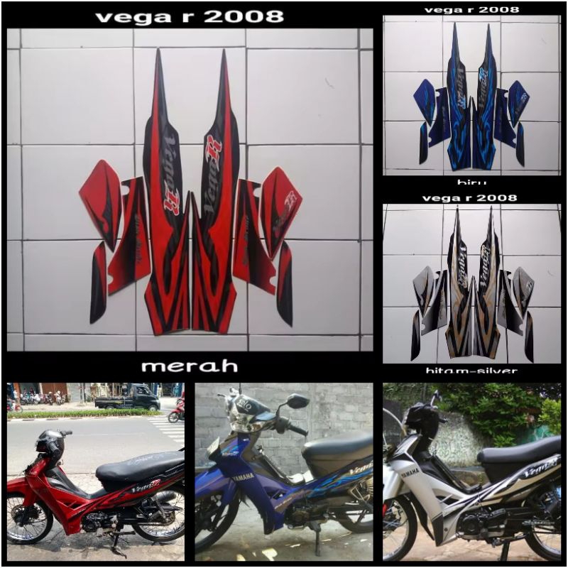 Jual STICKER STRIPING LIS LES POLET BODY MOTOR YAMAHA VEGA R NEW 2008 ...