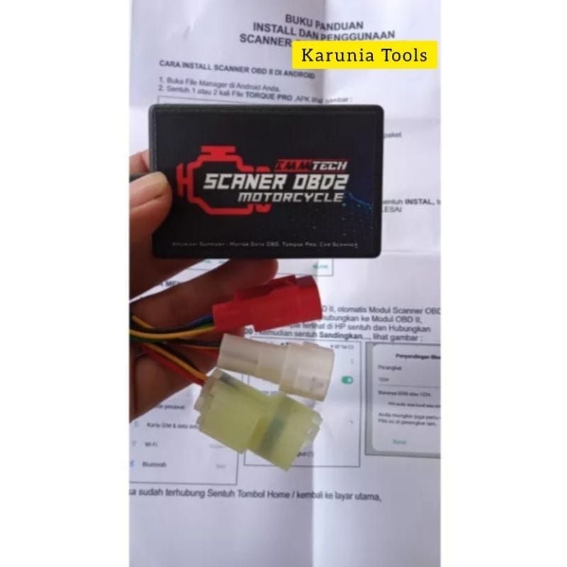 Jual Scaner scanner obd II motor injeksi alat baca kode kerusakan motor ...