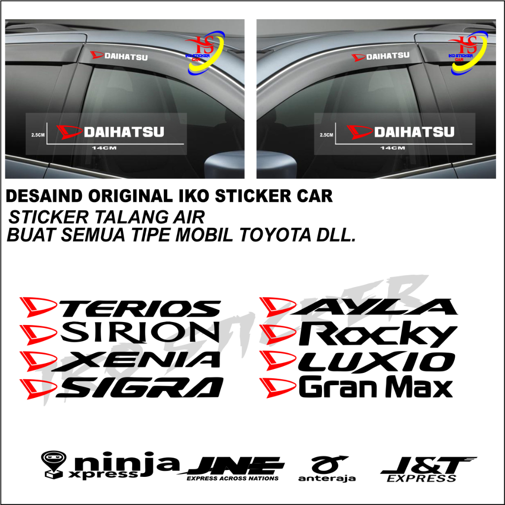 Jual STICKER VARIASI TALANG AIR DAIHATSU XENIA TERIOS SIRION SIGRA AYLA ...