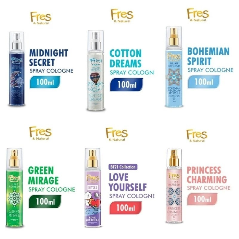 Jual Fres & Natural Spray Cologne Botol Series 100ml |Fres&Natural BT21 ...