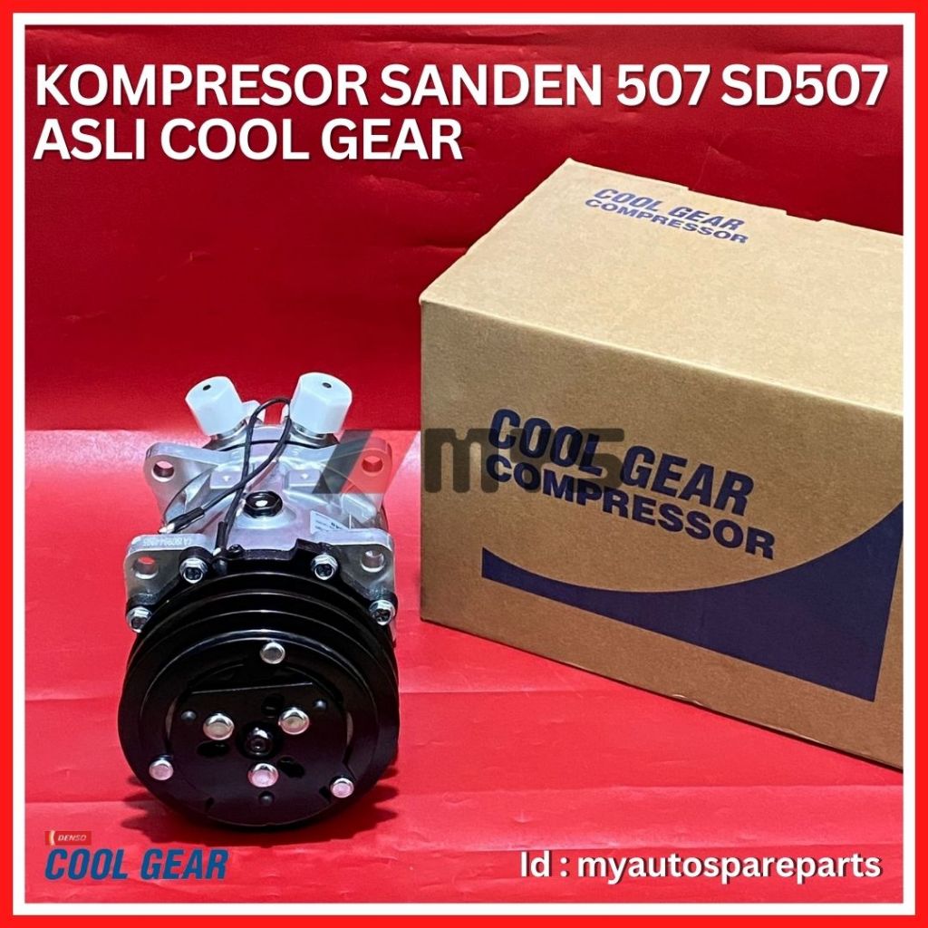 Jual COMPRESSOR AC Mobil SANDEN 507 SD507 KOMPRESOR ASLI DENSO COOL ...