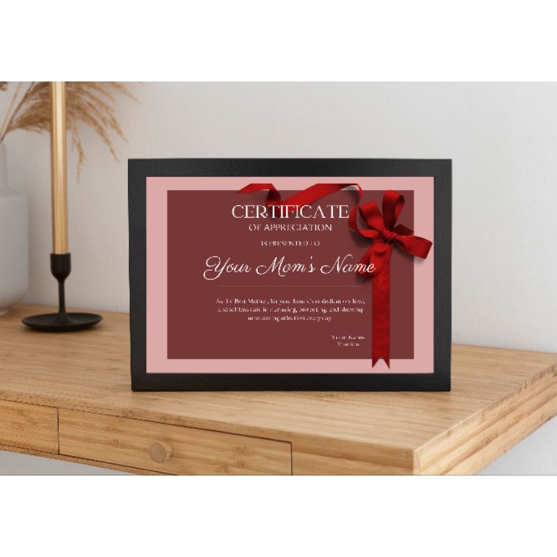 Jual Sertifikat custom gift dan bingkai foto / frame, kejutan, kado ...