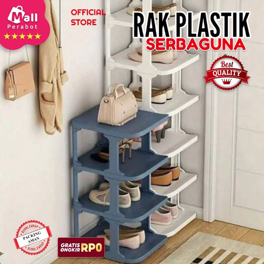 Jual Mall Perabot | Rak Sepatu Susun Tulang Sandal Plastik Serbaguna ...