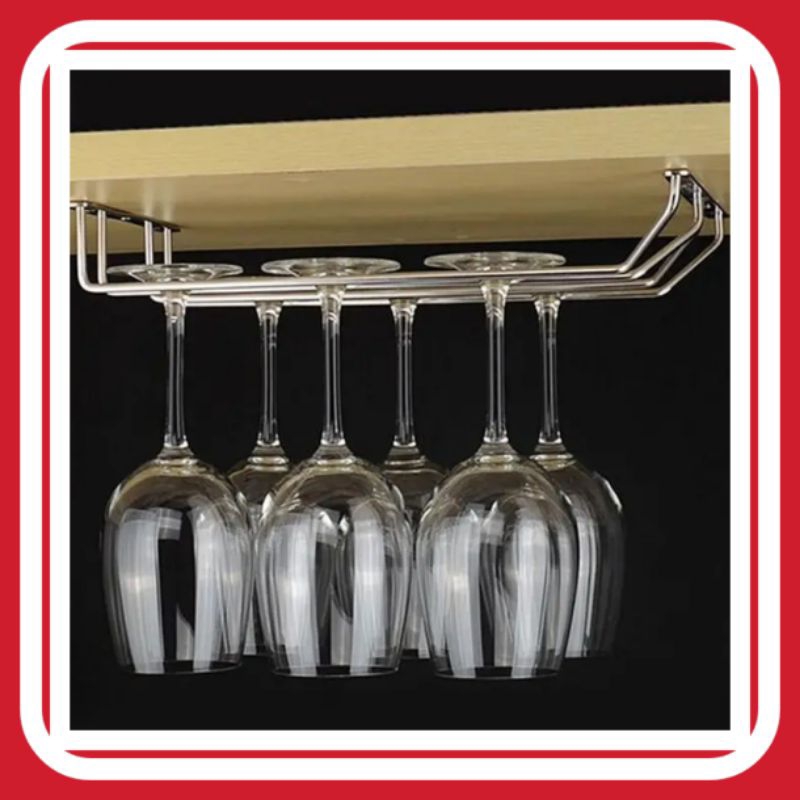 Jual Hanging Wine Glass Cup Holder For Goblet Stemware Storage Racks ...