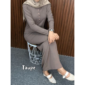 Arisha DRESS KNIT RIB Fashion Arisha Casual Long Dress Wanita