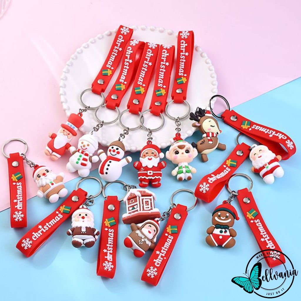 Jual Gantungan Kunci Lucu Karakter Natal Keychain Merry Christmas 3D ...