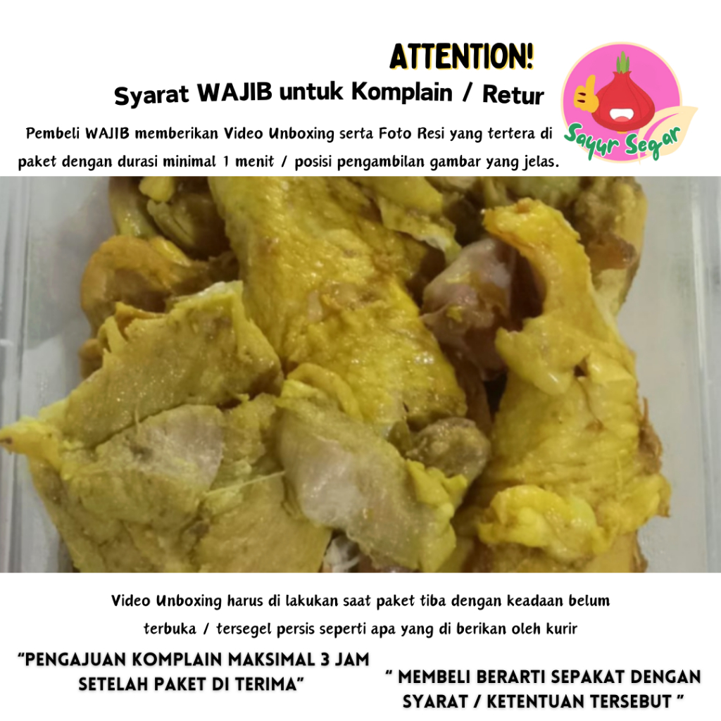 Jual Sayur Segar Ayam Ungkep Daging Gr Sayap Usus Kulit Ceker Ati Ampela Pala Shopee