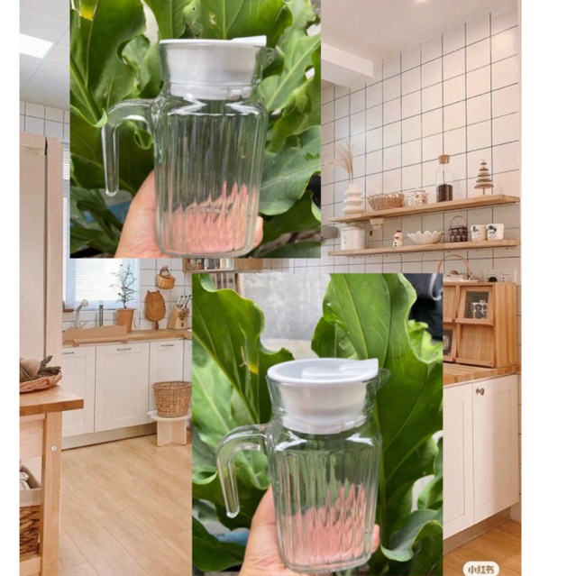 Jual PITCHER KACA ESTETIK 700ml/TEMPAT MINUM BAHAN KACA TEBAL | Shopee ...