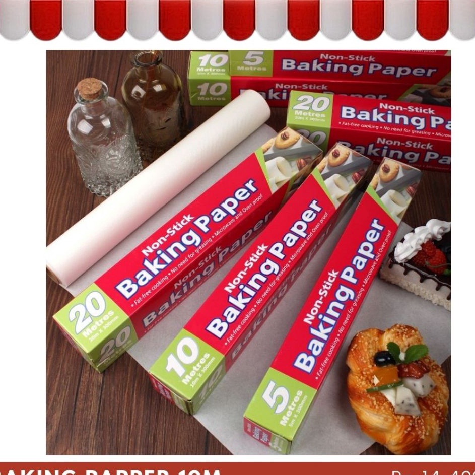 Jual Stock Pilihan BAKING PAPER PREMIUM Kertas Baking Kertas Roti Alas ...