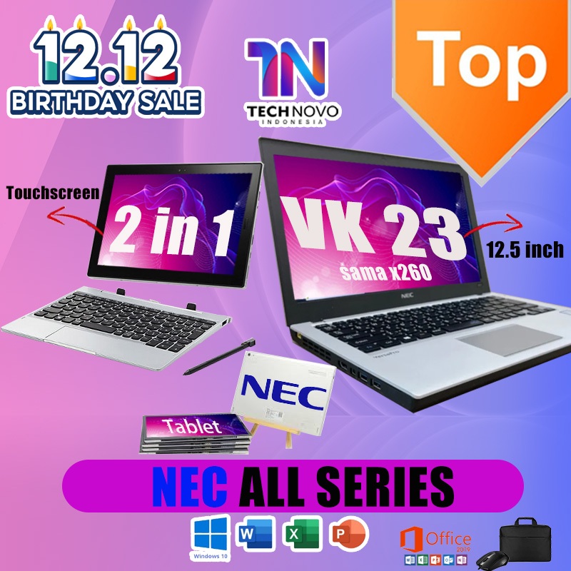 Jual Laptop NEC VersaPro VK23 second RAM 8GB SSD 256GB sama Lenovo Thinkpad  X260 Peningkatan baru laptop Buku kantor bisnis IPS， US  Keybroad，backlightbekas--bonus mouse&bag | Shopee Indonesia