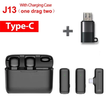 UPCAM Microphone Konten Kreator Nirkabel Lavalier Dual Wireless Bluetooth Mic Clip On Wireless