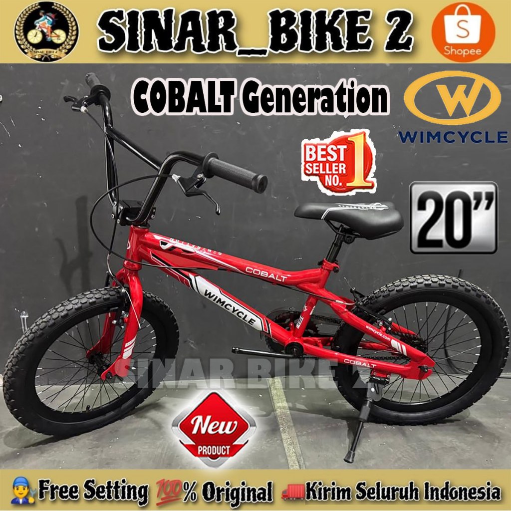 Jual Sepeda Anak Laki BMX WIMCYCLE COBALT GENERATION Ukuran 20 Inch ...